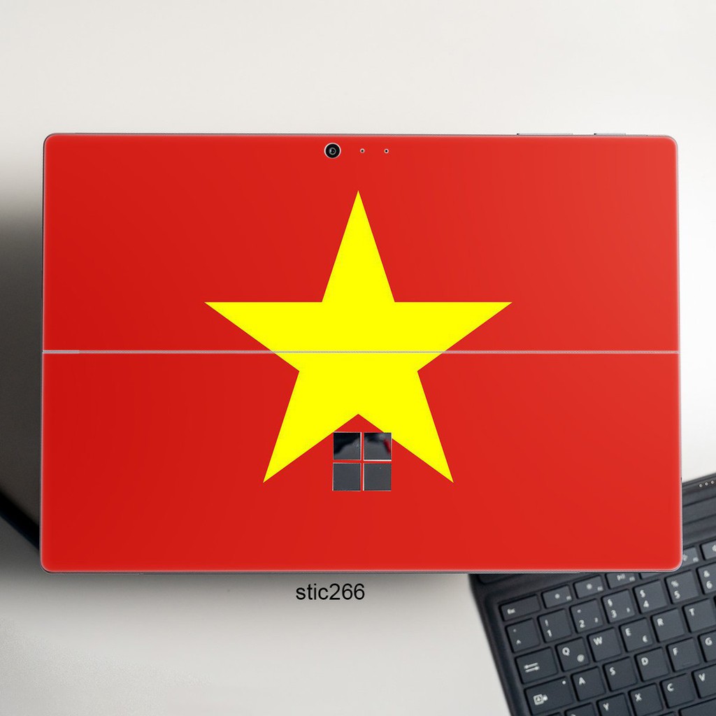 Skin dán hình cờ Việt Nam cho Surface 3 2015; Go, Go 2, Go 3; Pro 2 3 4 5 6 7 8 9 X