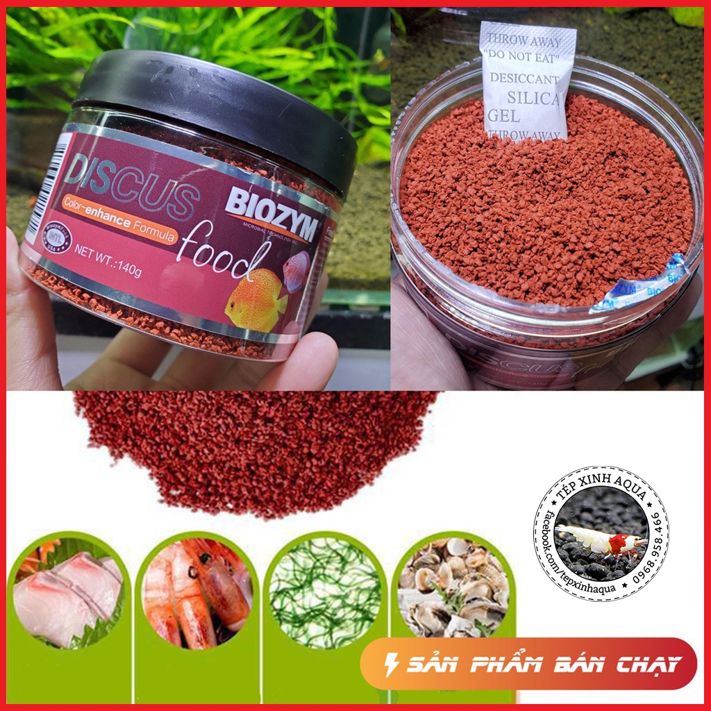 [Mã 155FMCGSALE giảm 7% - tối đa 100K đơn 500K] Thức ăn kích màu cá tép - Biozym Discus Food [Tép Xinh Aqua]