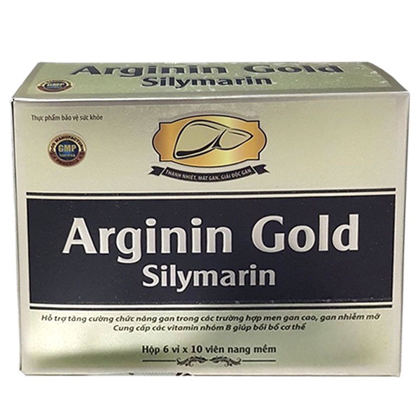 Arginin Gold - Hỗ trợ tăng cường chức năng gan, giải độc gan (hộp 6 vỉ x 10 viên)