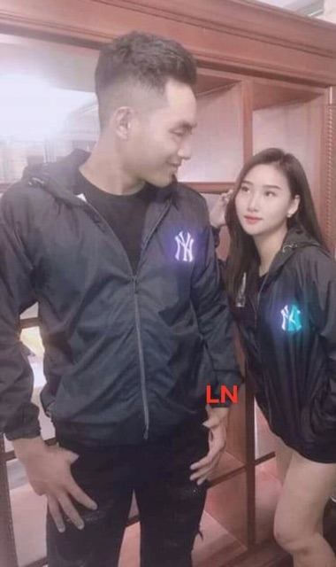 Áo khoác gió dù nhẹ 1 lớp mũ khoá dây kéo phản quang 7 màu NY