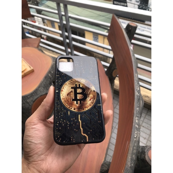 Ốp iphone cao cấp đồng Bitcoin cho iphone 14 13 pro max mini 12 pro max mini 6 s plus 7 8 plus X r s max 11 pro max Se2