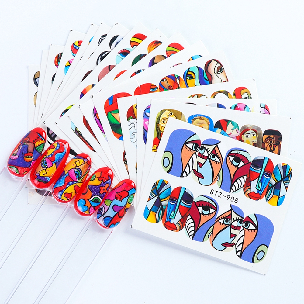 Set 1/16 miếng dán trang trí móng tay nghệ thuật tự làm 3D