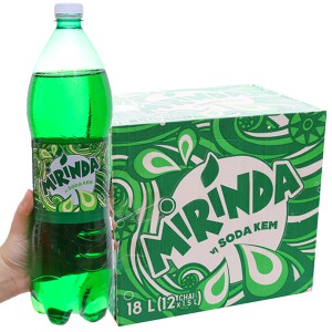 Nước Ngọt Có Gas Mirinda Xanh Vị Soda Kem Soft Drink Chai Nhựa PEP 1.5 Lít Date Luôn Mới