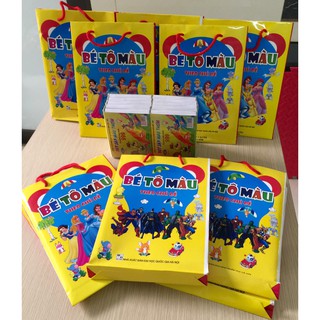 Set 8 quyển tô màu cho bé ( tặng kèm 1 hộp sáp màu thơm)