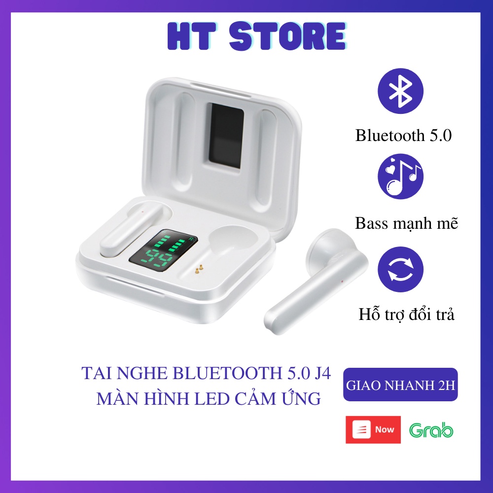 Tai Nghe Bluetooth 5.0 Không Dây J4 Màn Hình LED Cảm Ứng Chất Lượng Âm Thanh Nổi