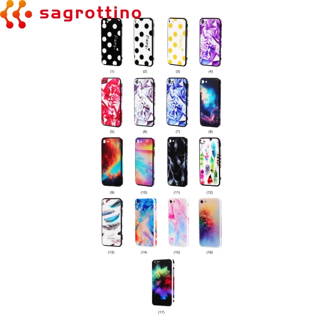 Ốp điện thoại kính cường lực cạnh mềm chống rơi họa tiết thời trang cho iPhone 7-iPhone 8