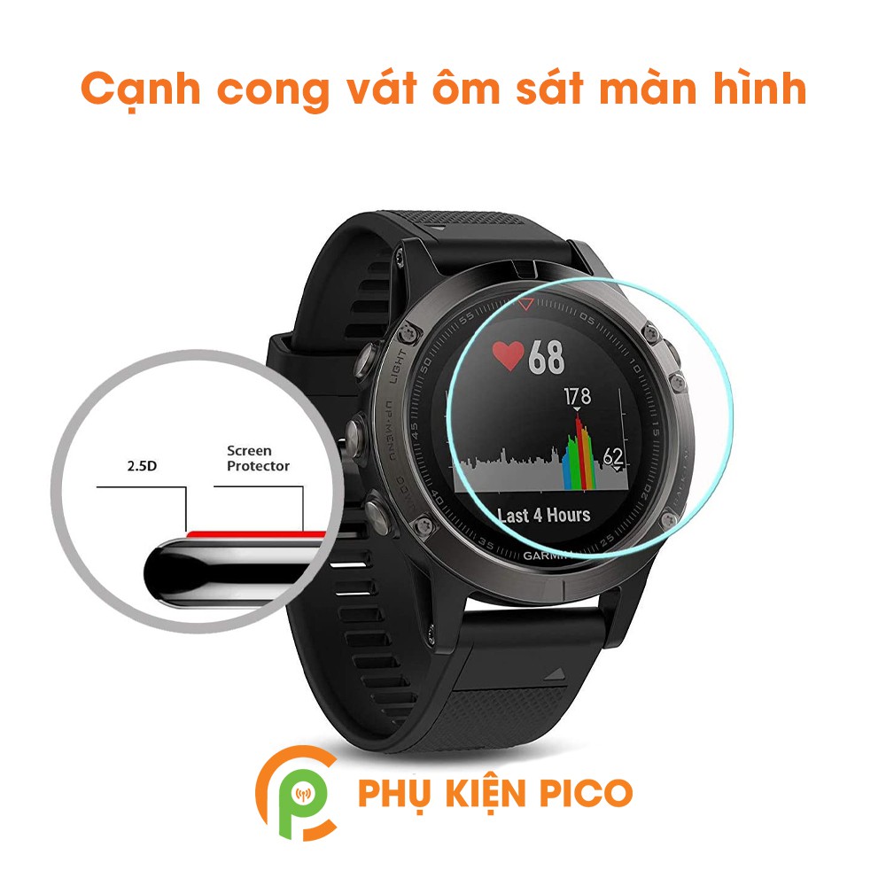 Kính cường lực đồng hồ Garmin Fenix 5 trong suốt full màn hình độ cứng 9H