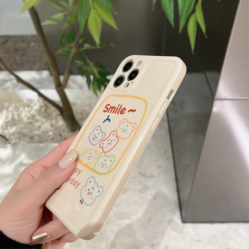 Ốp Lưng Điện Thoại Nhựa Mềm Bears Smile - CAS2176