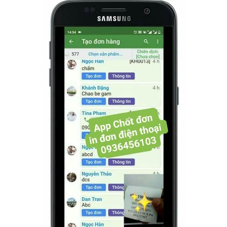 Máy in chốt đơn Livestream Facebook qua điện thoại và máy tính