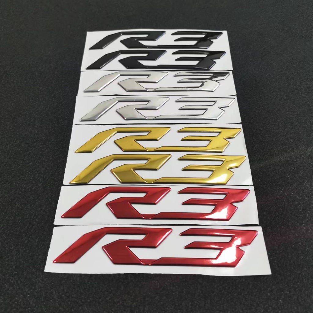 2 Miếng Dán Logo Yamaha R3 3d Chất Liệu Mềm Mại