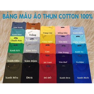Áo thun trơn 100% cotton