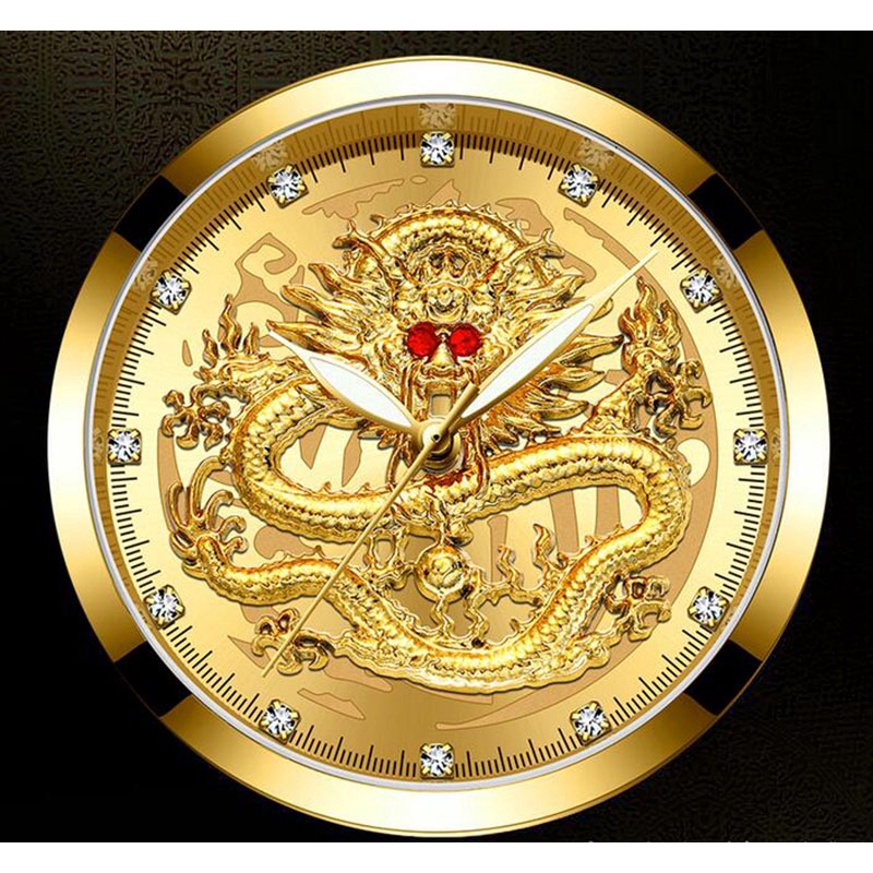 Đồng hồ quartz chống thấm nước mạ vàng kiểu con rồng | BigBuy360 - bigbuy360.vn