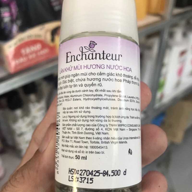 Lăn khử mùi hương nước hoa Enchanteur Deluxe Sensation 50ml