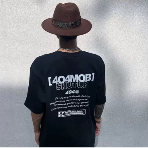 Áo Thun Tay Lỡ Unisex 404 MOB Nam nữ, form rộng, vải Tici