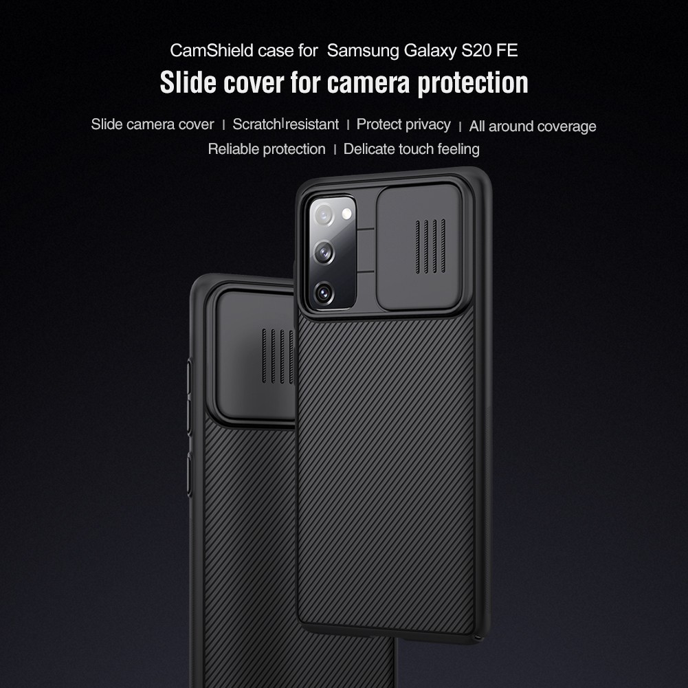 Samsung S20 FE, S21 FE_Ốp lưng vải Nillkin Textured, trượt bảo vệ cam Camshield chống sốc siêu đẹp