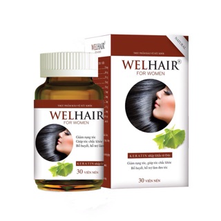Viên uống Welhair - Welhair for Women - 30 viên - Ngăn ngừa tóc rụng gãy cho chị em