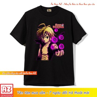 SALE- Áo thun Anime Thất hình đại tội Cuồng Long Meliodas màu đen M2806