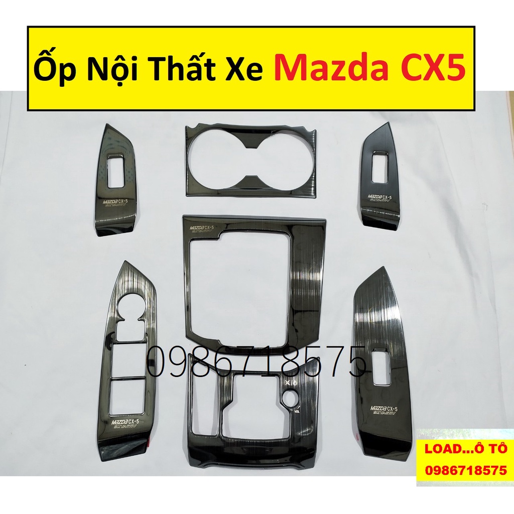 Ốp Nội Thất Titan Xe Mazda CX5 2022-2018 Mẫu Vân Titan Cao Cấp