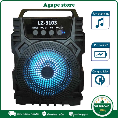 Loa Bluetooth LZ 3103 Nghe Nhạc Mini Nhỏ Gọn Kết Nối Không Dây Đa Năng Dùng Được Usb Thẻ Nhớ - BẢO HÀNH 6T