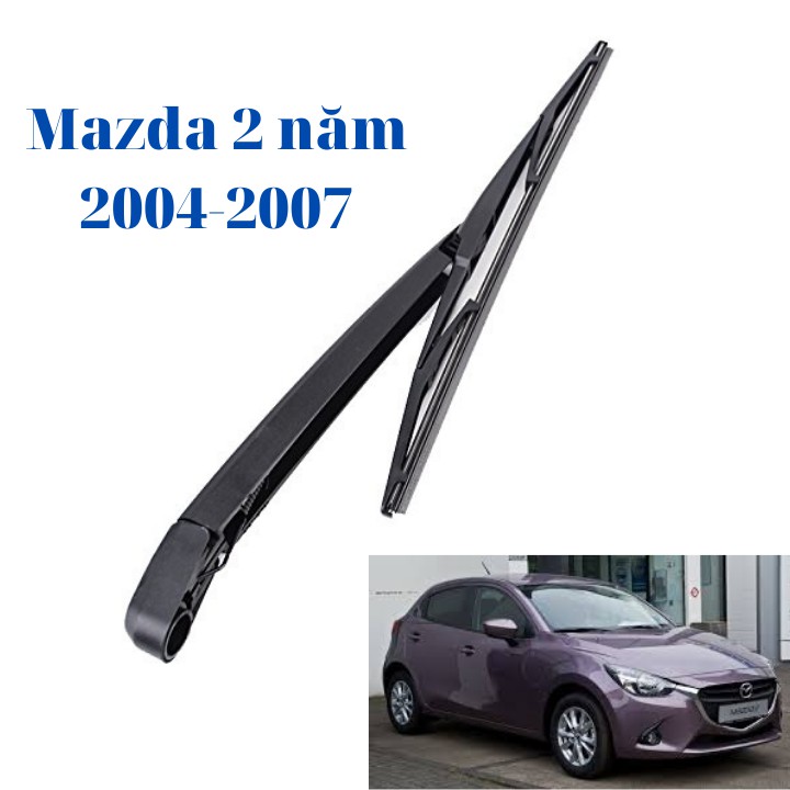 Bộ Cần Và Chổi Gạt Mưa Sau Xe Siêu Bền Dành Cho Dòng  Mazda 2 năm 2004-2007