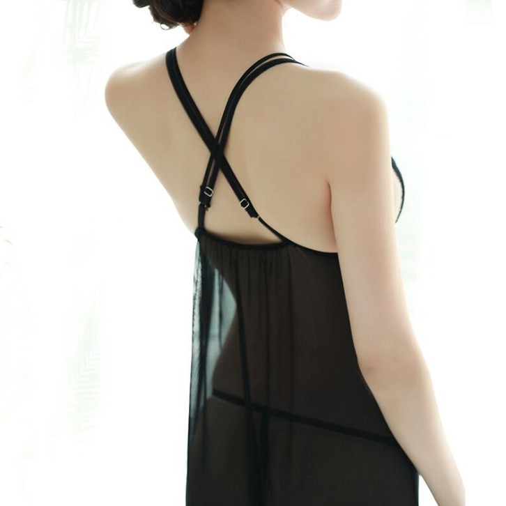 Váy ngủ ren gợi cảm trong suốt kèm quần chip | BigBuy360 - bigbuy360.vn