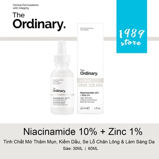 The Ordinary Niacinamide 10% + Zinc 1% Bản Canada - Tinh Chất Mờ Thâm Mụn & Làm Sáng Da Chai 30ML