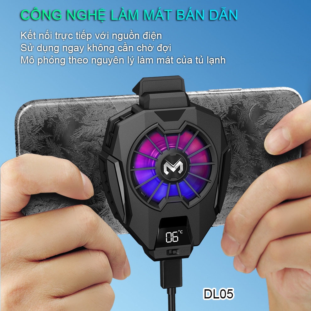 Quạt tản nhiệt điện thoại sò lạnh Memo DL05 / DL06 / DL07 / FL01/ FL05 / FL06 / FL07 chơi game mobile PUBG FF Liên Quân