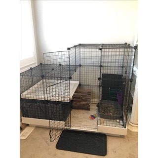 combo 19 nhựa trắng trong 37cm+ 1 cầu thang + 2 cửa sắt hồng 37+ 7 lưới hồng 37cm. chốt tặng kèm 45 chốt và búa lắp