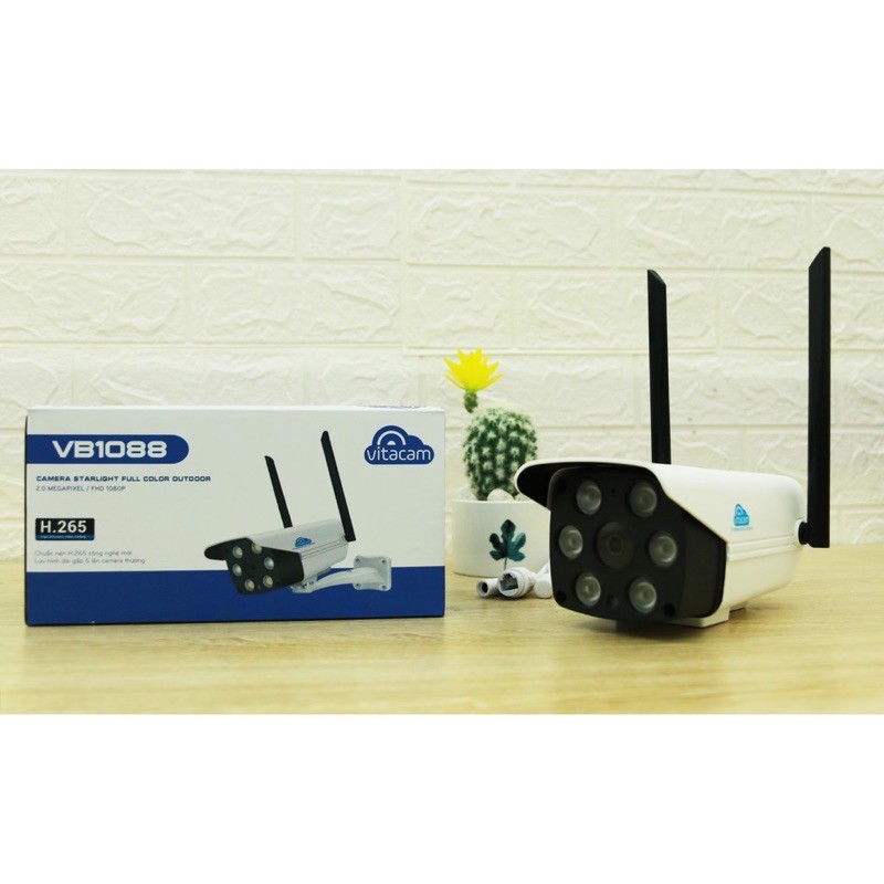 CAMERA IP WIFI NGOÀI TRỜI VITACAM VB1088 - FULL HD 1080P - Ban đêm có màu - Hàng chính hãng