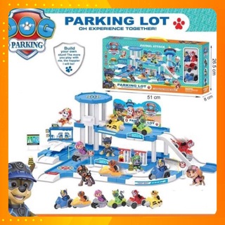 Đồ chơi lắp ráp mô hình bãi đỗ xe của những chú chó cứu hộ và Poli Car Parking Lot bằng nhựa ABS an toàn cho bé