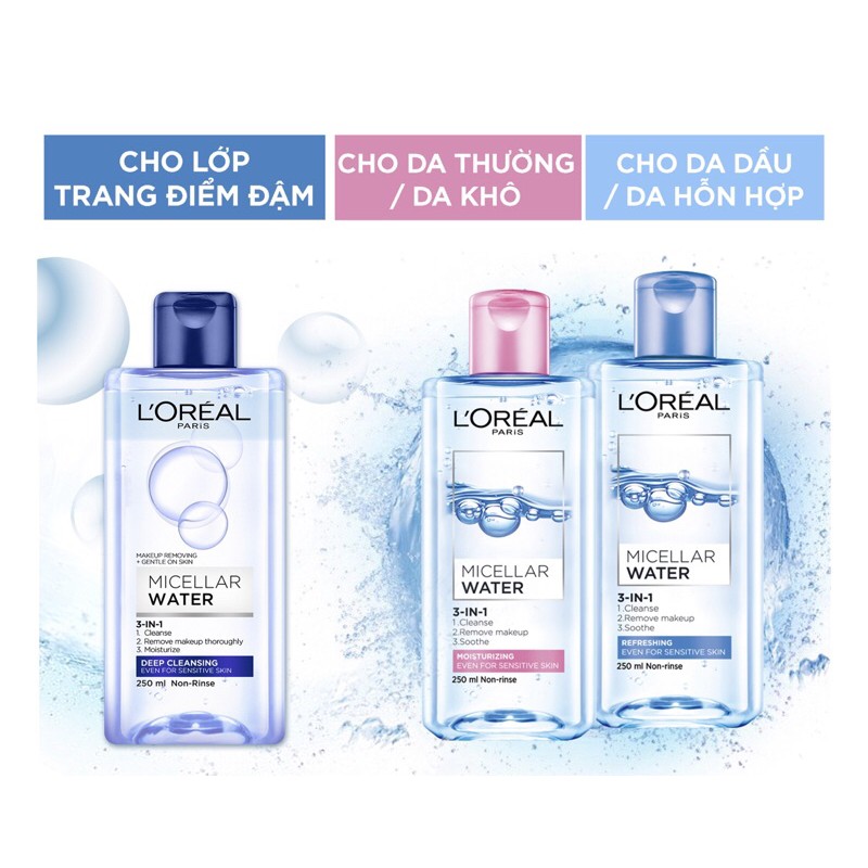 Nước Tẩy Trang L'Oreal 3 In 1 Micellar (400ml)