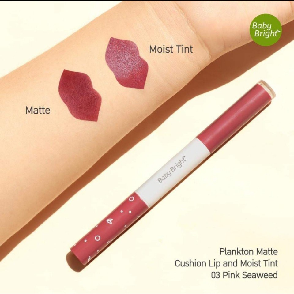 Son Baby Bright Plankton Hai Đầu Matte Cushion Lip and Moist Tint | BigBuy360 - bigbuy360.vn