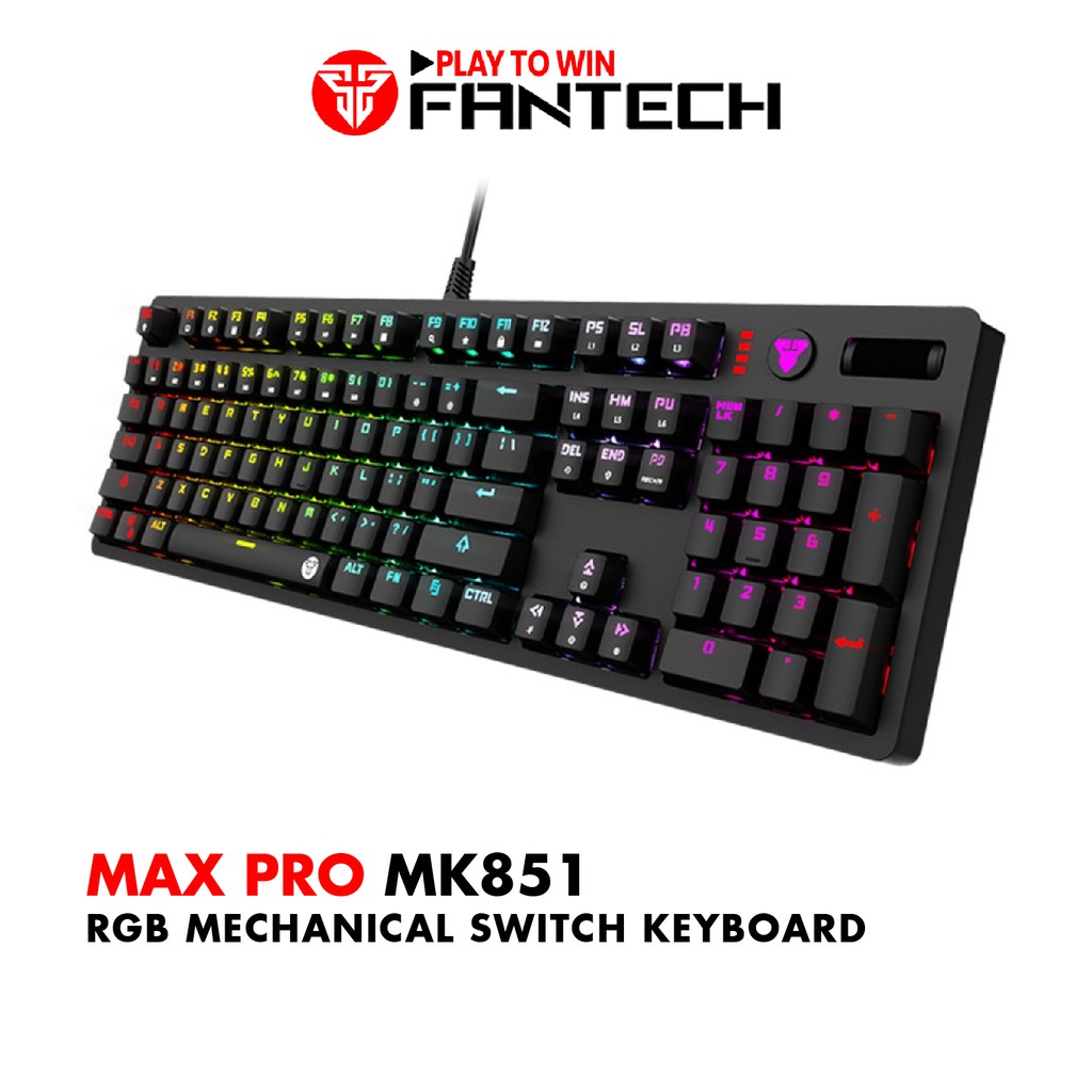 Bàn Phím Cơ Gaming Full-sized Có Dây Fantech MK851 MAXPRO Outemu Blue/Brown Switch LED RGB Full Anti Ghosting