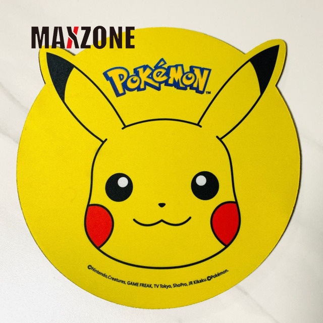Maxzone Thảm Lót Chuột Bluetooth Không Dây Hình Pikachu Đáng Yêu Cho PC Laptop