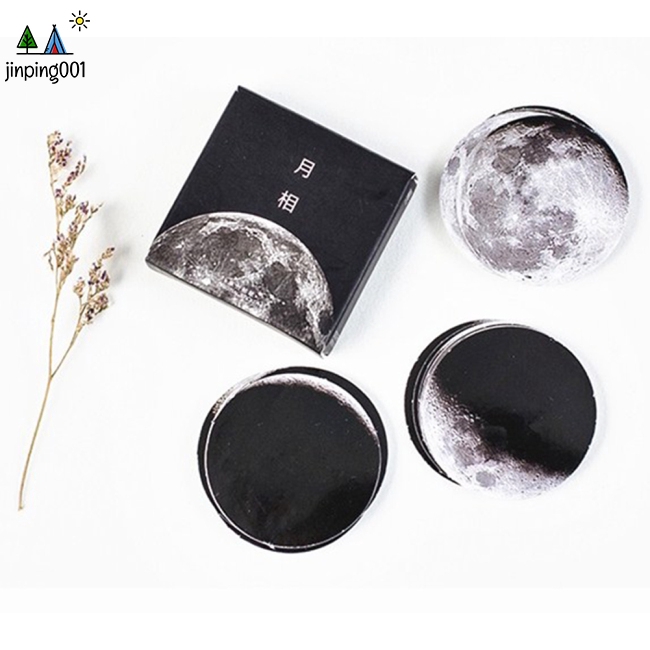 Bộ 45 sticker hình mặt trăng dán trang trí