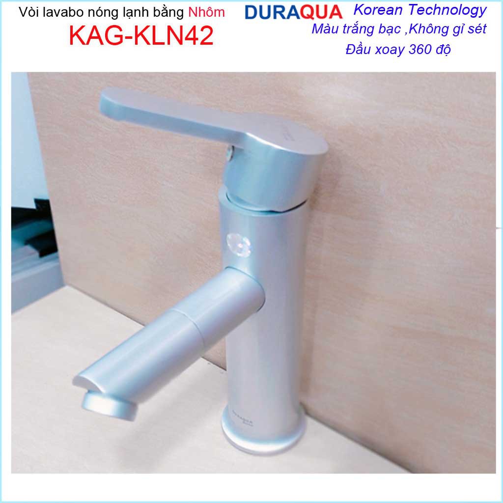 Sales 50% Vòi nhôm Duraqua Korea KAG-KLN42 , Vòi nóng lạnh nhôm cao cấp vĩnh viễn không han gỉ KAG-KLN42