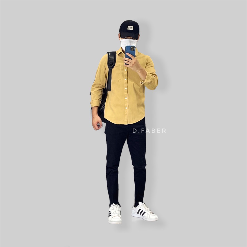 Áo sơ mi nam mùa thu vải thô phong cách Hàn Quốc, chuẩn form - D. Faber | BigBuy360 - bigbuy360.vn