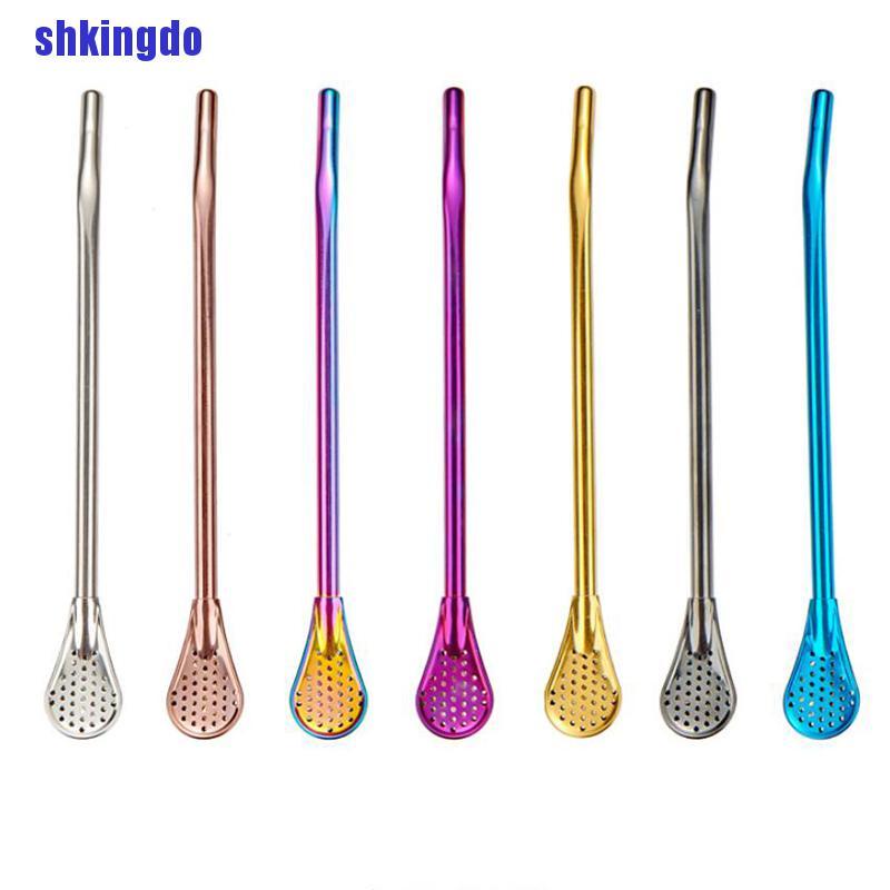 Ống hút kiêm thìa bằng thép không gỉ có thể tái sử dụng