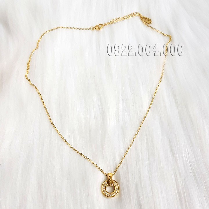 Dây chuyền nữ, dây chuyền titan mặt tròn DZ1631