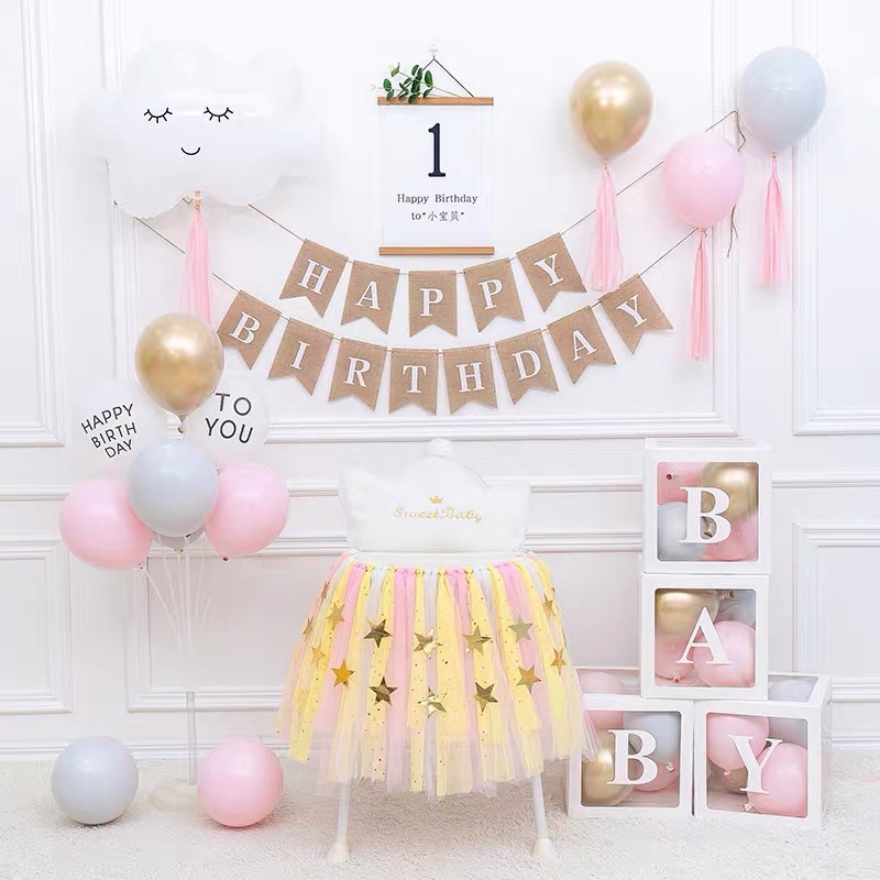 set sinh nhật trang trí tiệc tại nhà cho bé