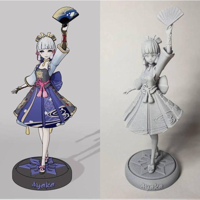 Mô Hình Ayaka Genshin Impact Bằng Chất Liệu Nhựa Resin - Cao 18 cm