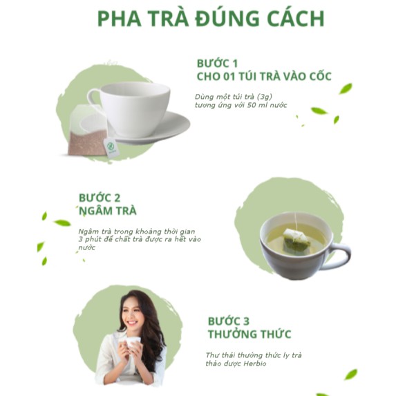 Trà Kế Sữa Herbio , chống viêm, chống oxy hóa, giải độc gan , hộp 12 g