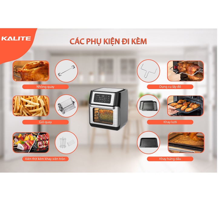 Nồi chiên không dầu Kalite Q10 -  10 Lít Hàng Chính Hãng