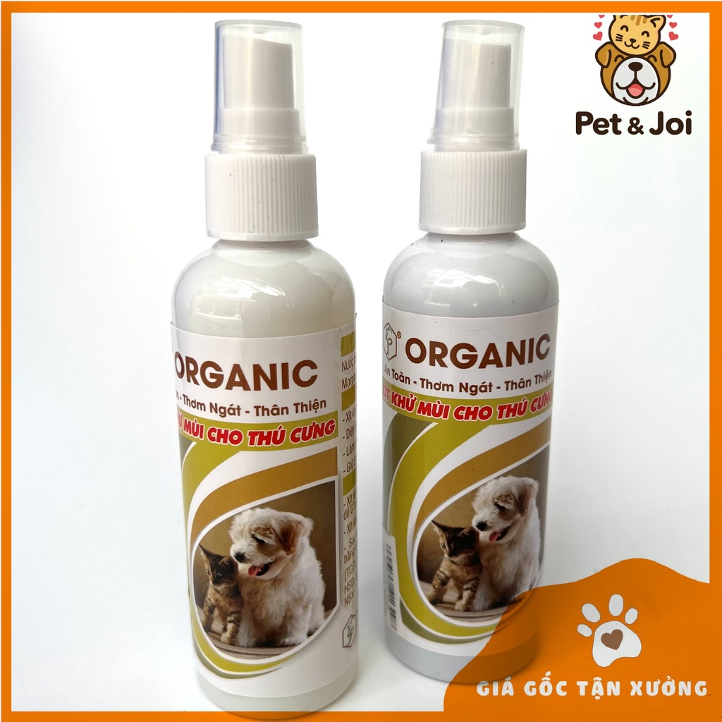 Xịt Khử Mùi Cho Chó Mèo ORGANIC 100ml - PET&amp;JOI
