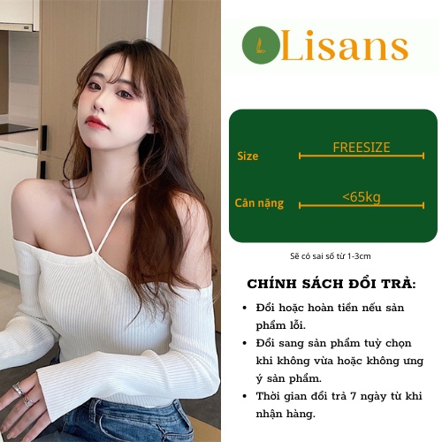 Áo len nữ đẹp Hàn Quốc dài tay trễ vai quyến rũ ALN005