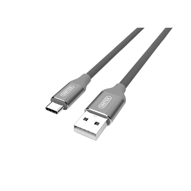 Cáp sạc và truyền dữ liệu USB sang Type C Unitek 1m YC 4025 màu xám, tráng, hồng