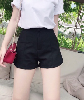 Quần short vải lưng cao (100% ảnh thật)