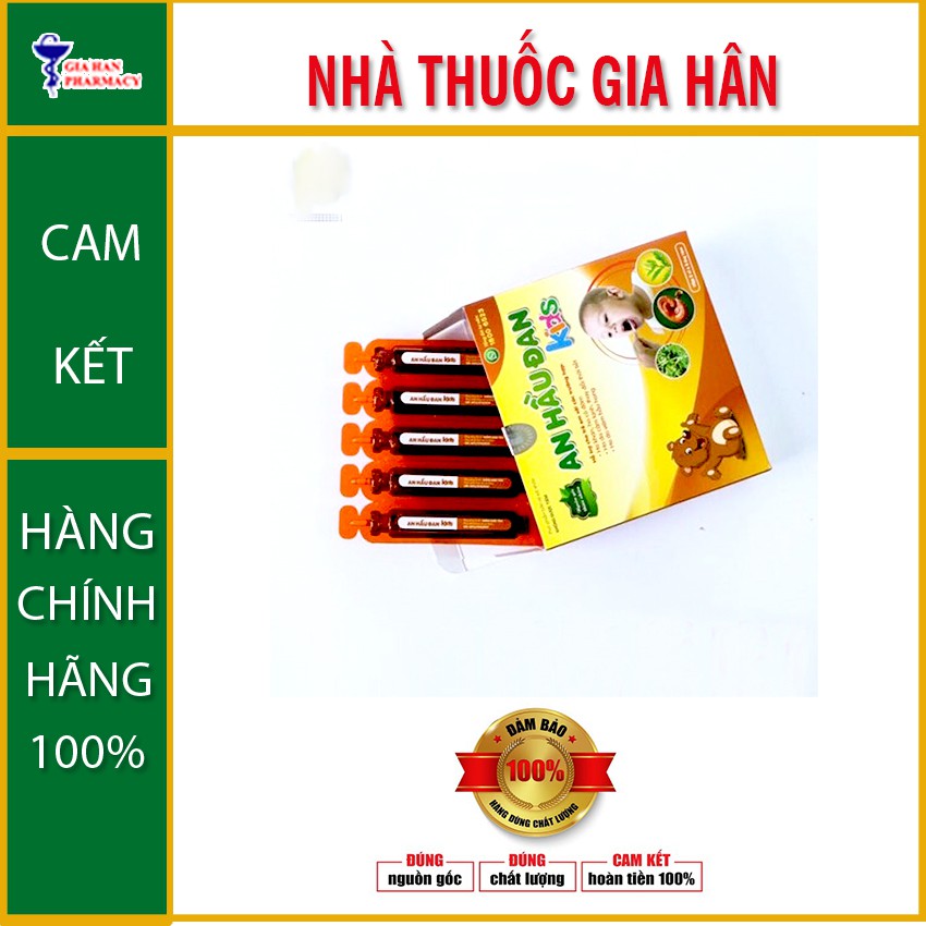 An hầu đan kids (2 hộp) dành cho trẻ bị viêm họng amidan hộp 10 ống