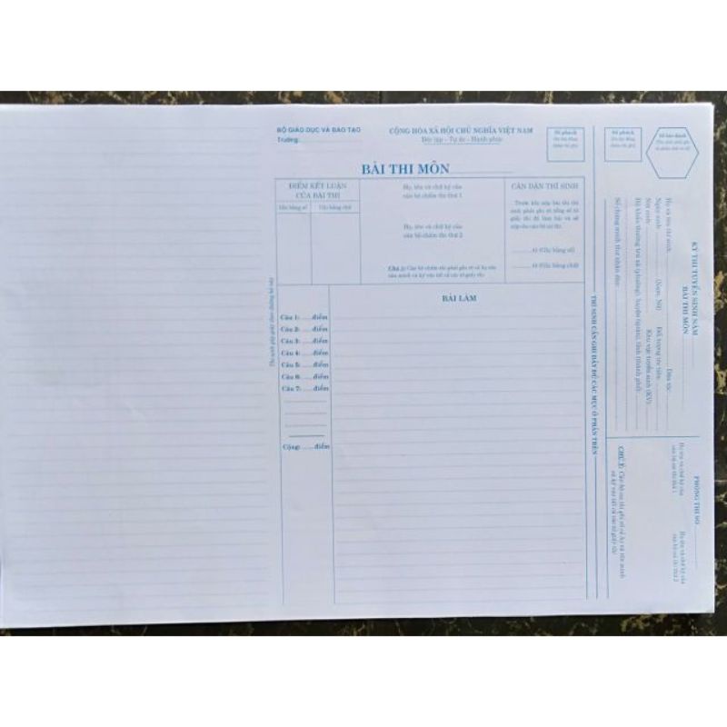 Giấy thi A3 (90 tờ)