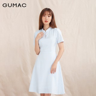 Đầm nữ cổ tàu nút ngọc DA10108 GUMAC